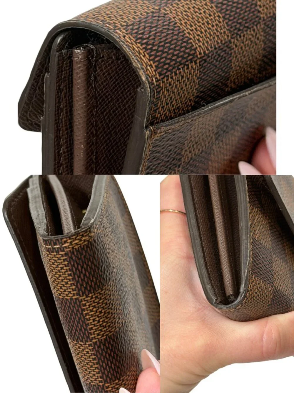 Louis Vuitton 2020 France Brown Damier Sarah Flap Wallet AS IS